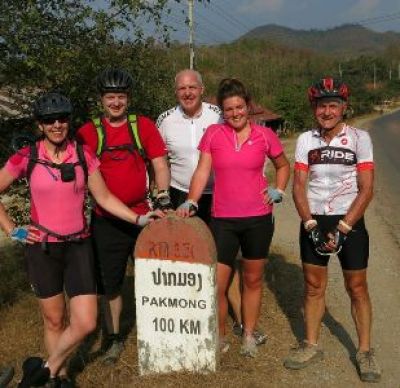 John Stephenson  Cycling on the  tour with redspokes